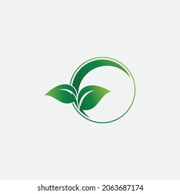 logotipo de hoja natural, hermoso, uno con naturaleza, natural, verde para la tierra.