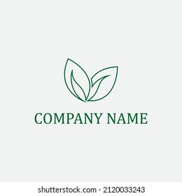 logotipo de hoja natural, hermoso, uno con naturaleza, natural, verde para la tierra.