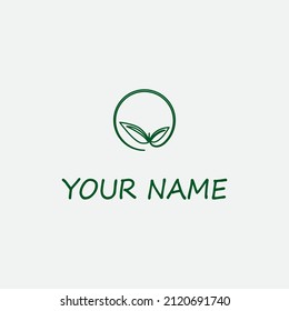logotipo de hoja natural, hermoso, uno con naturaleza, natural, verde para la tierra.