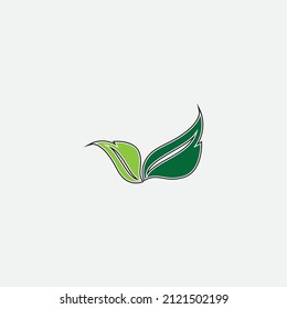 Naturblattlogo, schön, eins mit Natur, natürlich, grün für die Erde.