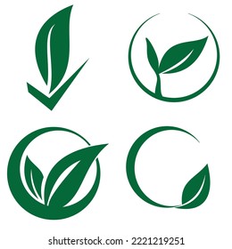 logotipo de hoja natural, hermoso, uno con naturaleza, natural, verde para la tierra.