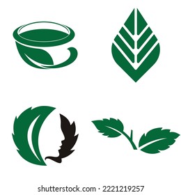 logotipo de hoja natural, hermoso, uno con naturaleza, natural, verde para la tierra.