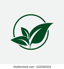 natural leaf logo with beautiful shape