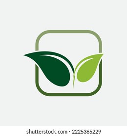 Naturblattlogo in schöner Form
