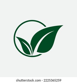 natural leaf logo with beautiful shape