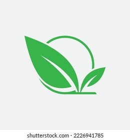 natural leaf logo with beautiful shape