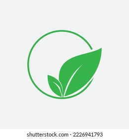 natural leaf logo with beautiful shape