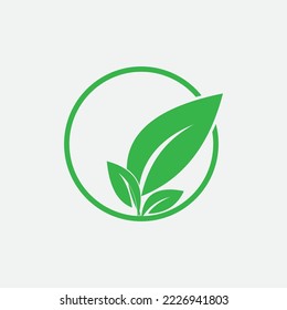 natural leaf logo with beautiful shape