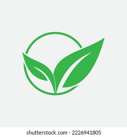 natural leaf logo with beautiful shape