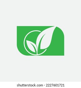 natural leaf logo with beautiful shape