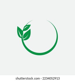 natural leaf logo with beautiful shape