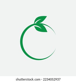 natural leaf logo with beautiful shape