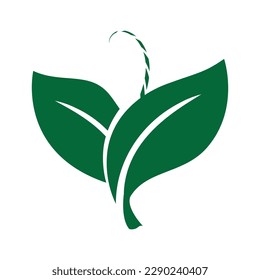 natural leaf logo with beautiful shape