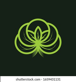 natural leaf logo design concept
