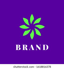 Natural Leaf Logo Design Template for Beauty and Spa also for Healthy or Yoga and compatible for Financial or Bank with Modern Design Concept