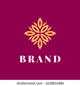 Natural Leaf Logo Design Template for Beauty and Spa also for Healthy or Yoga and compatible for Financial or Bank with Modern Design Concept