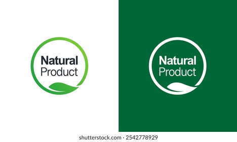 Natural leaf logo icon design. Eco friendly logo vector. 100% natural product organic logo vector image