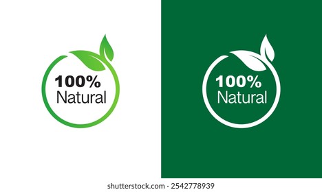 Natural leaf logo icon design. Eco friendly logo vector. 100% natural product organic logo vector image