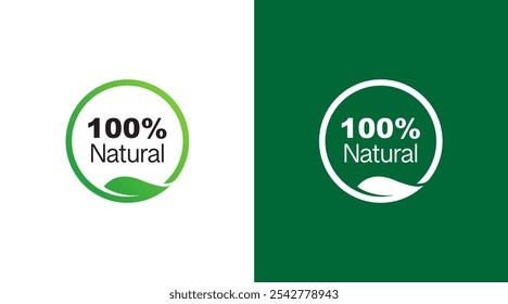 Natural leaf logo icon design. Eco friendly logo vector. 100% natural product organic logo vector image