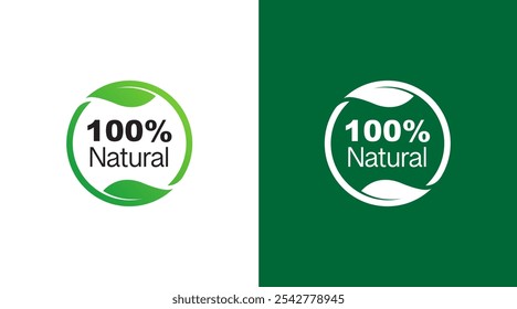 Natural leaf logo icon design. Eco friendly logo vector. 100% natural product organic logo vector image