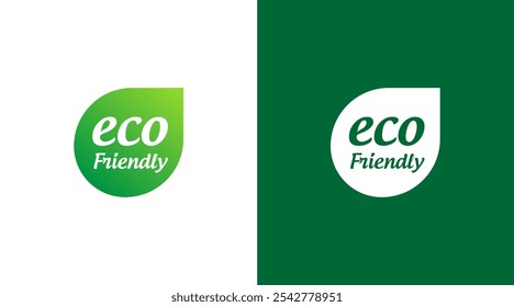 Natürliches Logo-Design. Umweltfreundlicher Logo-Vektor. 100% Naturprodukt Bio-Logo, Vektorbild