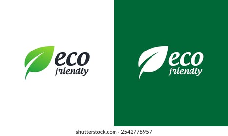 Natural leaf logo icon design. Eco friendly logo vector. 100% natural product organic logo vector image
