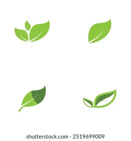 Natural leaf logo, icon illustration