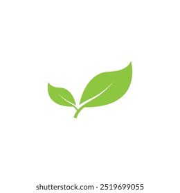 Natural leaf logo, icon illustration