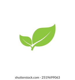 Natural leaf logo, icon illustration