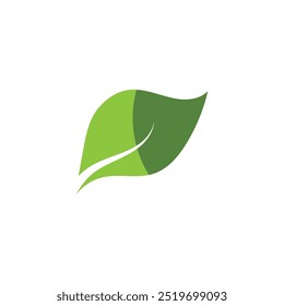 Natural leaf logo, icon illustration