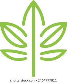 Natural Leaf Logo icon vector