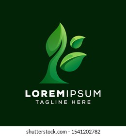 natural leaf logo premium vector, plant logo, leaf logo, green leaf logo template