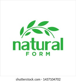 natural leaf logo stock design