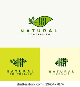 Natural leaf logos, simple clean and beauty, symbolic unique, eco green