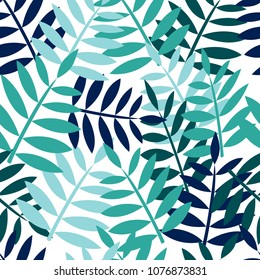 natural leaf piles seamless pattern to be printed in textiles or made into wallpaper