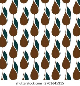 Natural leaf Repetition pattern with Geometric Aesthetic
