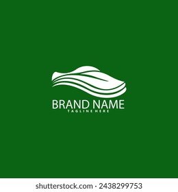 natural leaf shoes logo design vector