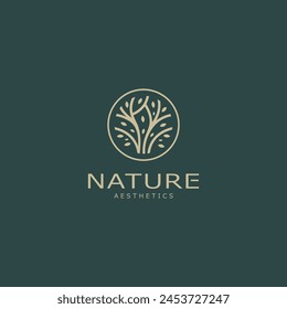 natural leaf twig logo white background