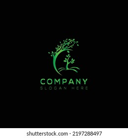 Natural Leaf vector logo design