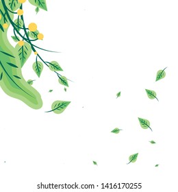 natural leafs isolated icon vector ilustration