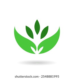 Natural Leaf-Themed Logo, Green Logo