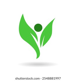 Natural Leaf-Themed Logo, Green Logo