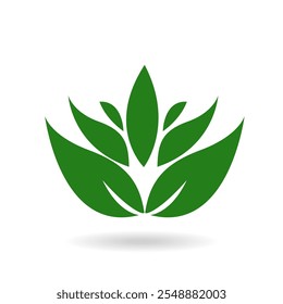 Natural Leaf-Themed Logo, Green Logo