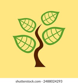 natural leave logo simple illustration vector art for your brand