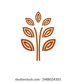 natural leave logo simple illustration vector art for your brand