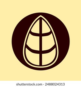 Arte vectorial de ilustración simple de logotipo de hojas naturales para su marca