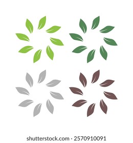 Natural Leaves Eco Product Sign Symbol Logo
