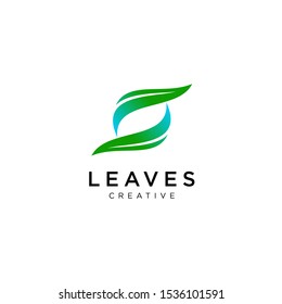 natural leaves / leaf abstract logo design inspiration