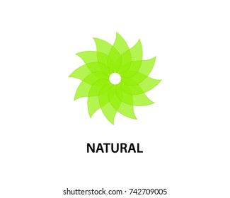 Natural leaves logo template design