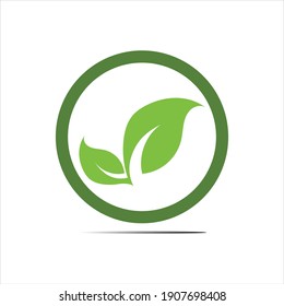 plantilla de diseño de ilustraciones de iconos de logotipo de hojas naturales